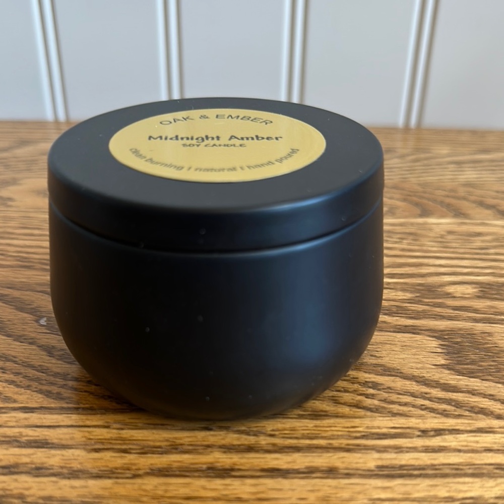 Midnight Amber Candle - Black